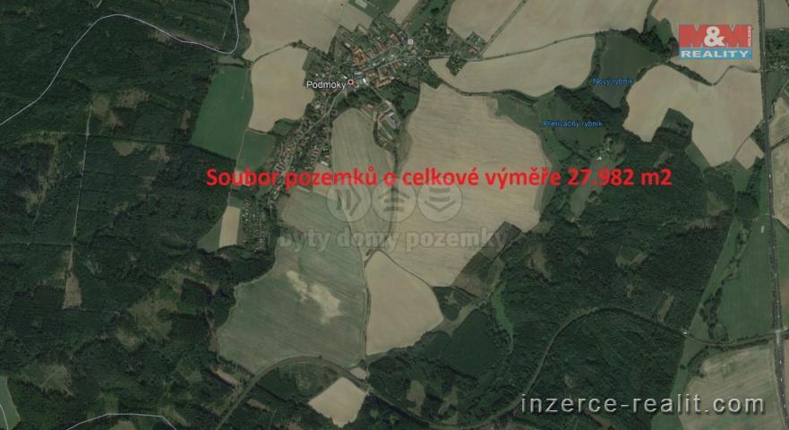 Prodej, pole, 27982 m2, Podmoky u Golčova Jeníkova