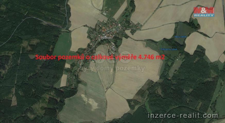 Prodej, pole, 4746 m2, Podmoky u Golčova Jeníkova
