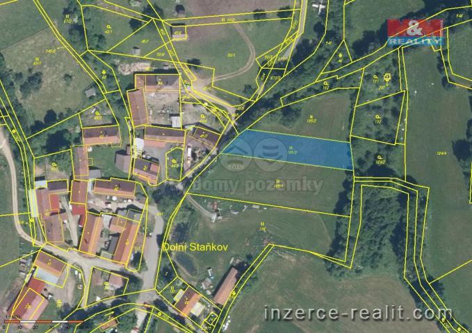 Prodej, stavební pozemek, 1311 m2, Sušice - Dolní Staňkov