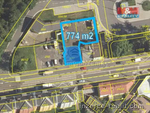 Prodej, pozemek k bydlení, 774 m², Ostrava - Mariánské Hory